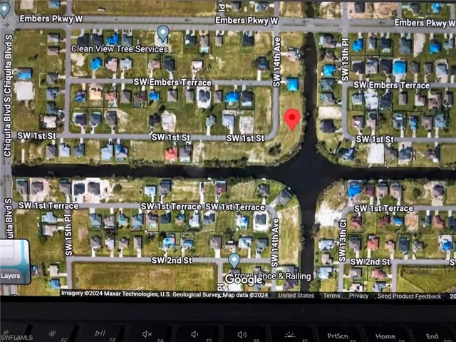 just south of Embers Pkwy and East of Chiquita Blvd.