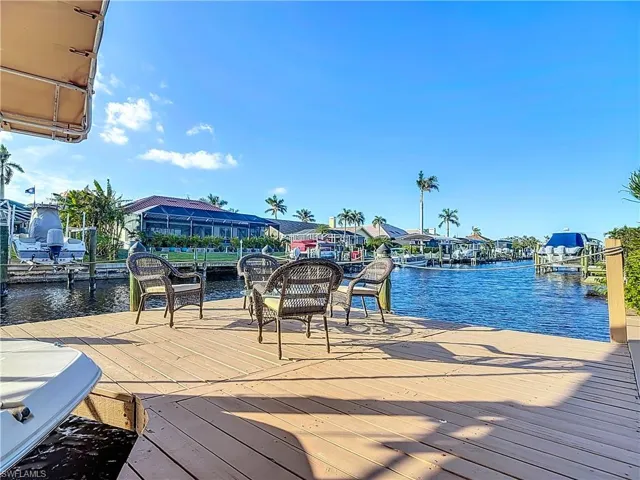 Dock area featuring a water view.  Large enough for entertaining on the water.