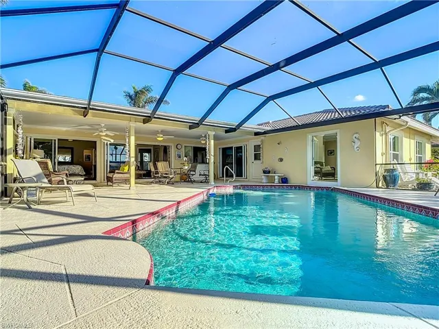 Spacious pool area