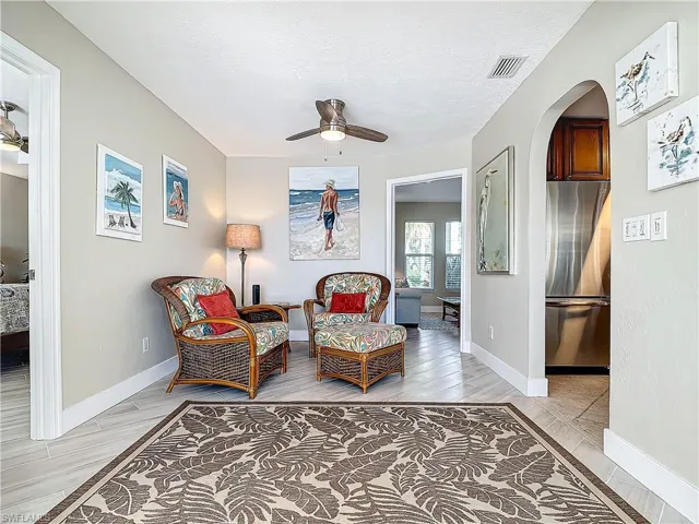 Off the kitchen and Master Bedroom