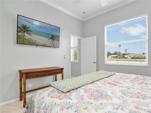 Fourth Bedroom with Ceiling Fan, Crown Molding and Closet