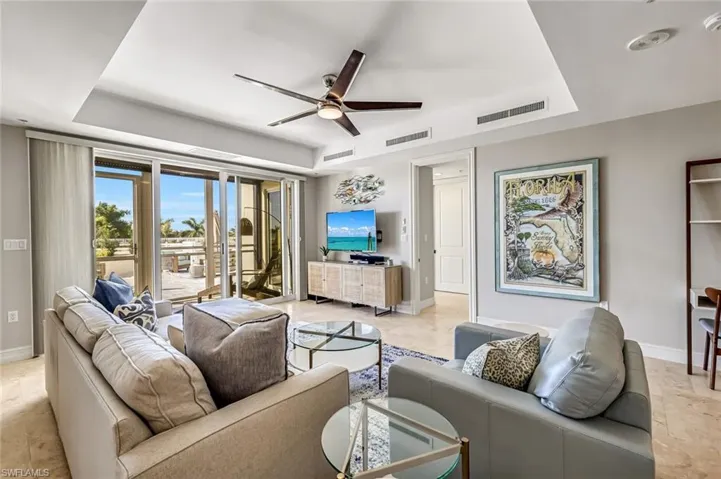 Living Area with View of the Lanai and Outdoor Patio