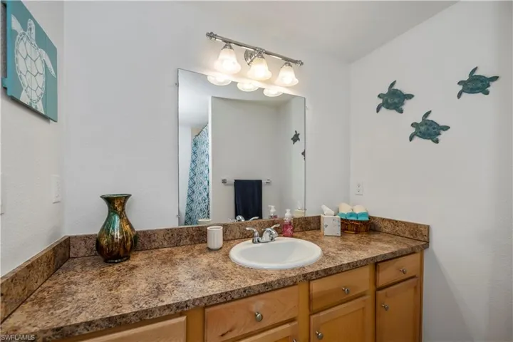 Bathroom featuring vanity
