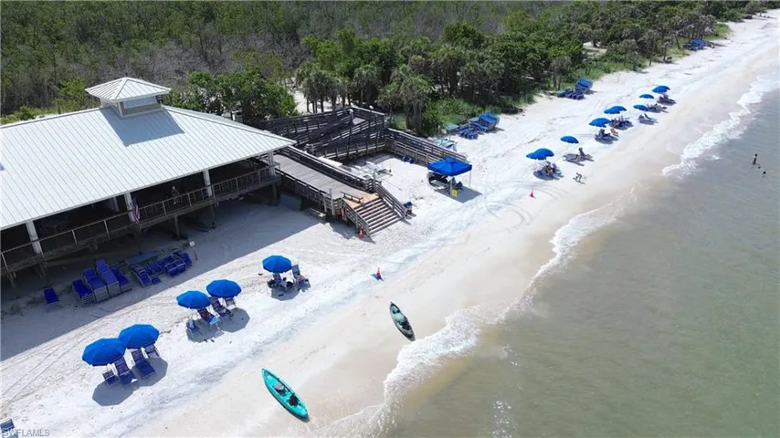 Bird's eye view of unending shoreline