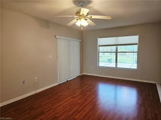 Master bedroom with sliders to the pool area