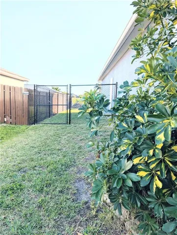 Fenced yard