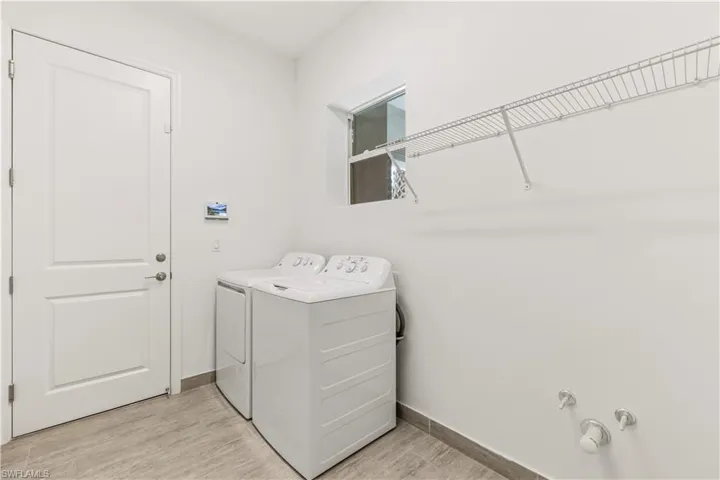 Laundry room with pre-plumbing for laundry tub