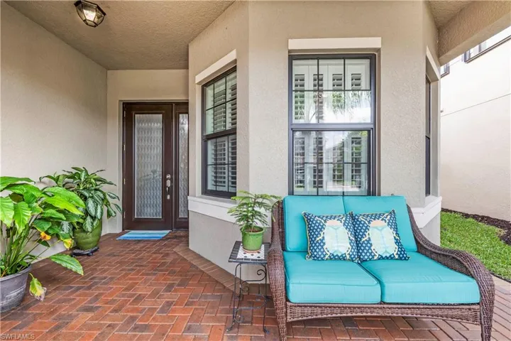 Cozy covered front porch