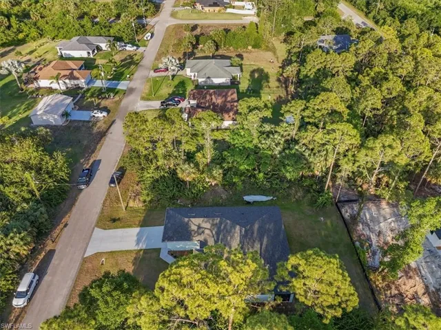 Birds eye view of property