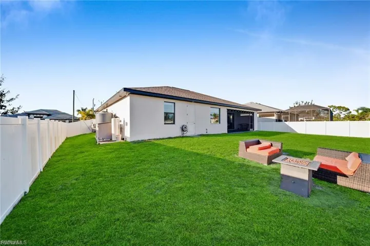 Back of property featuring a fenced backyard and stucco siding