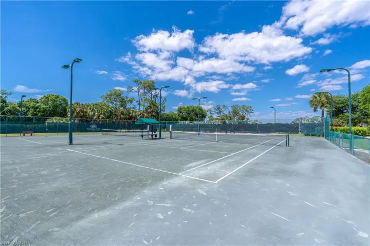 View of tennis court