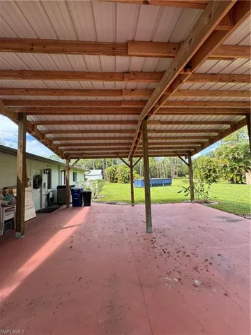 view of carport for parking or use for events