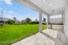 View of patio / terrace featuring ceiling fan