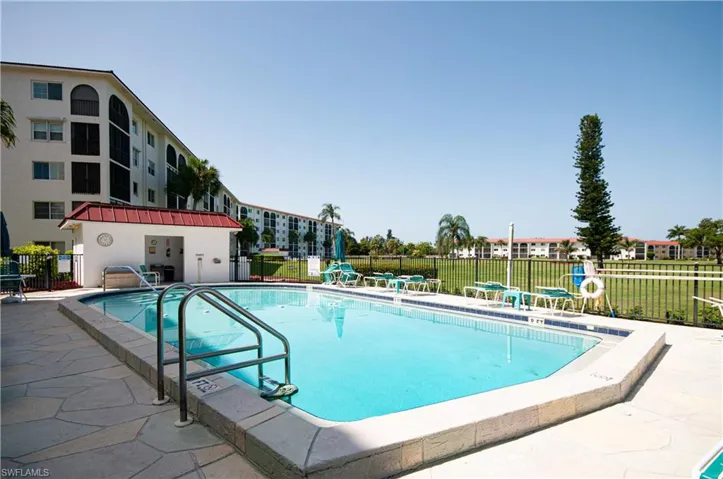 Pool with bathrooms