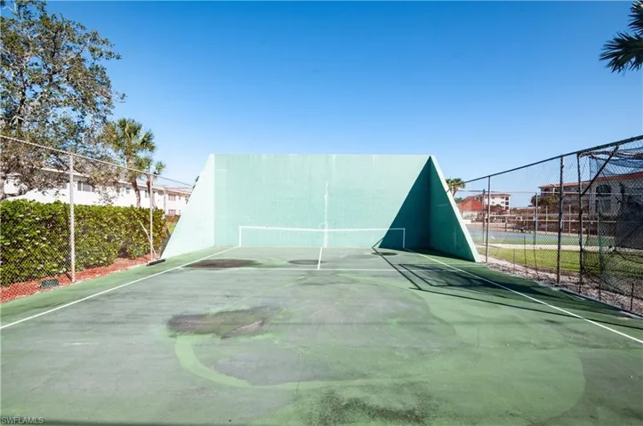 Tennis practice area