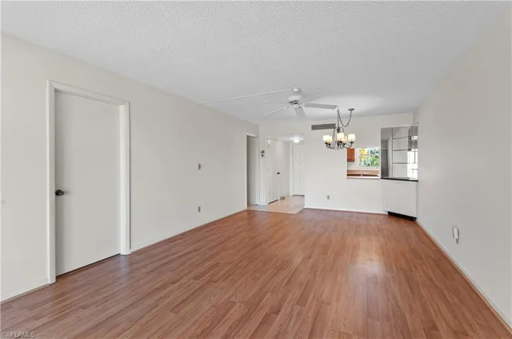 Living room and dining room