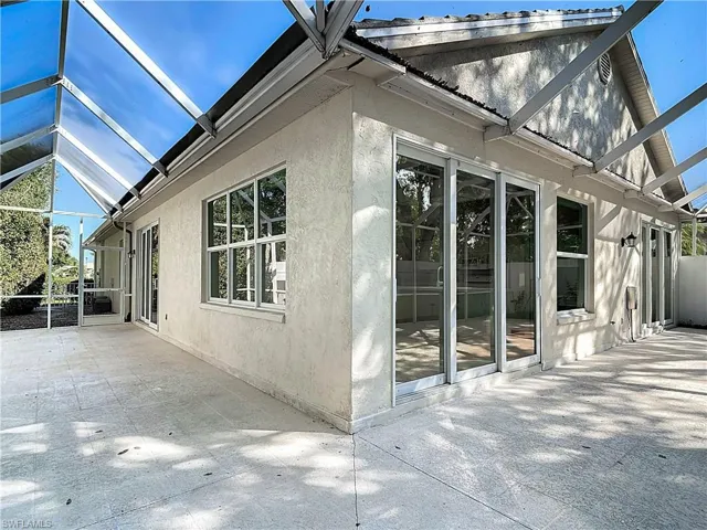 View of property exterior with a patio