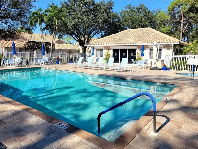 Heated pool with adjoining spa, and clubhouse
