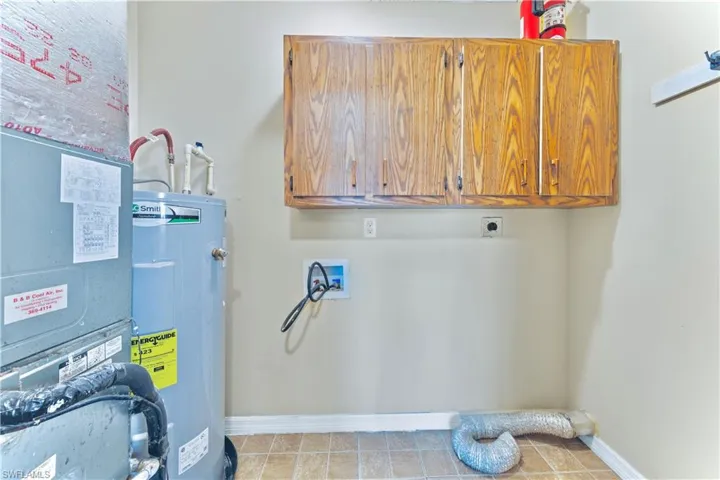 Utilities featuring electric water heater