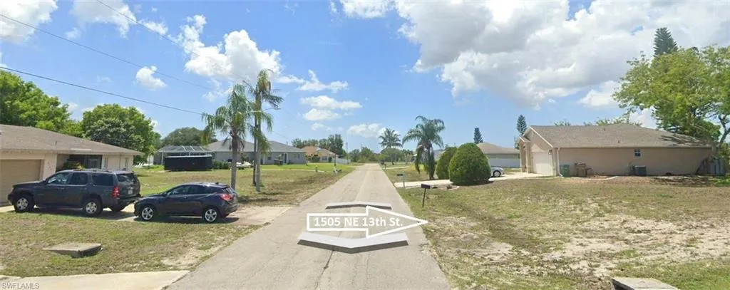View looking up the street