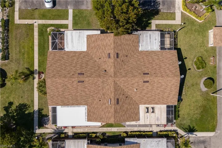 Birds eye view of property