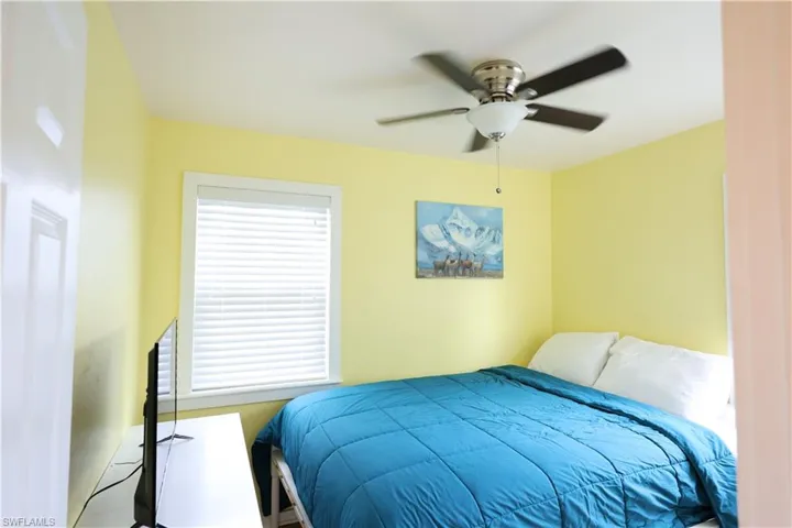 Bedroom with ceiling fan