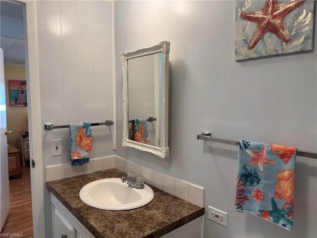 Bathroom featuring vanity