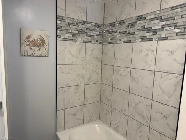 Bathroom with washtub / shower combination