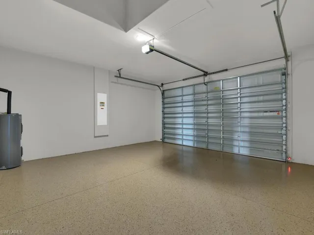 Garage with water heater