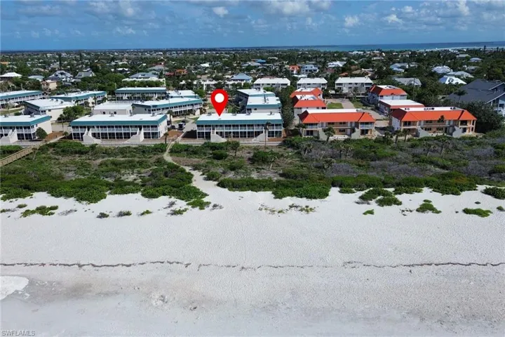 From the Gulf looking in towards condo