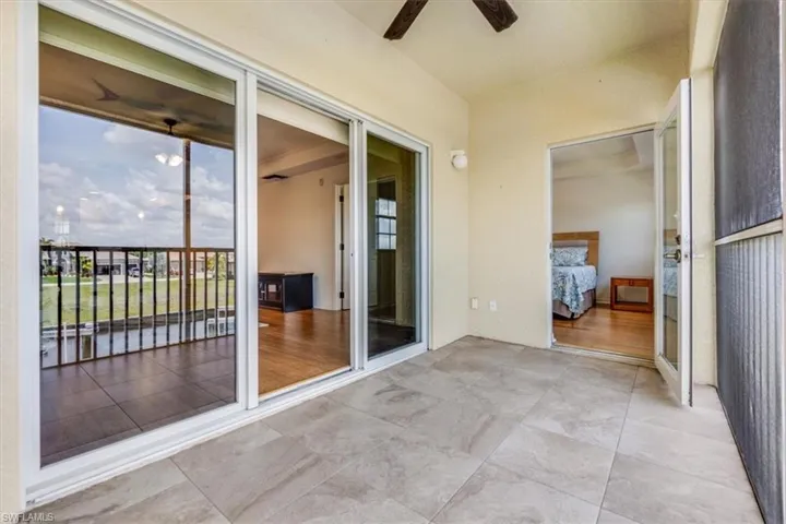 Lanai doors open to master bedroom and living area