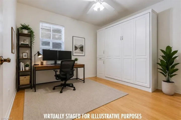 Virtually staged office space or extra bedroom