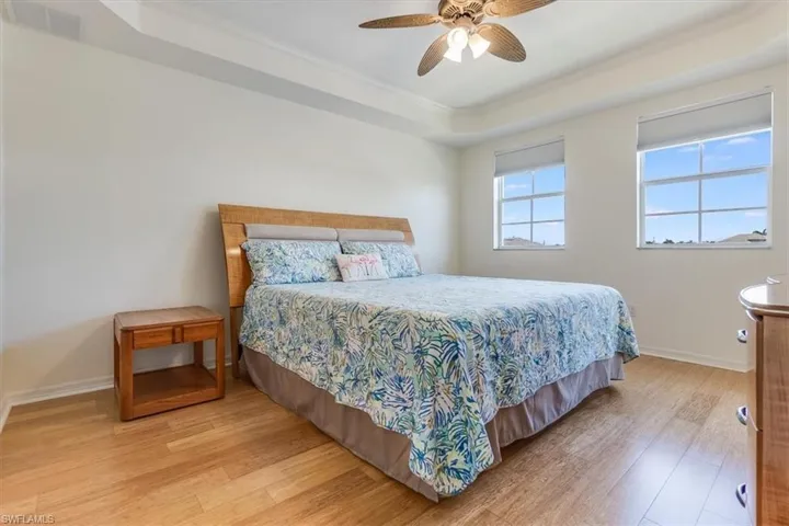 Rich wood floors with natural light