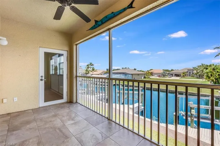 Open view to canal and boat dock