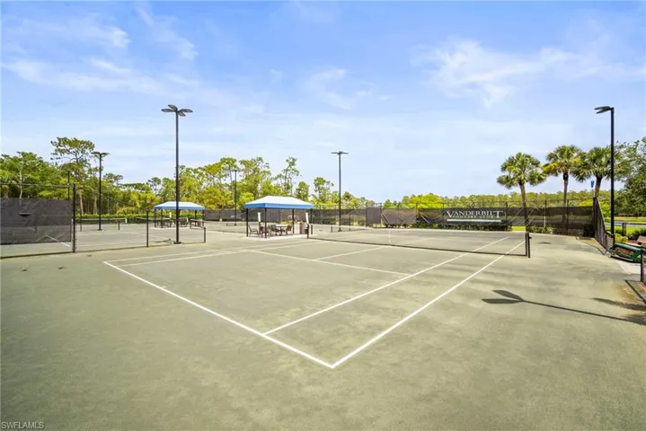 View of tennis court