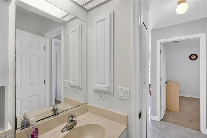 Bathroom featuring vanity