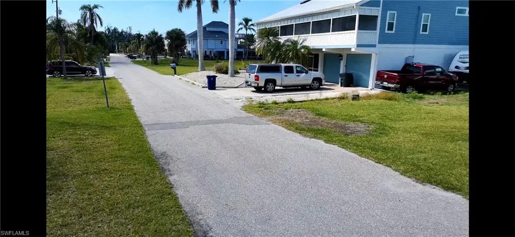 Looking down the street