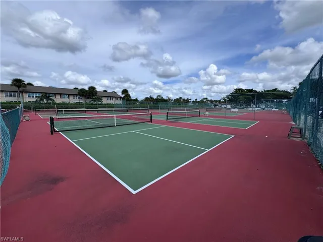 View of tennis court