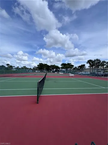 View of tennis court