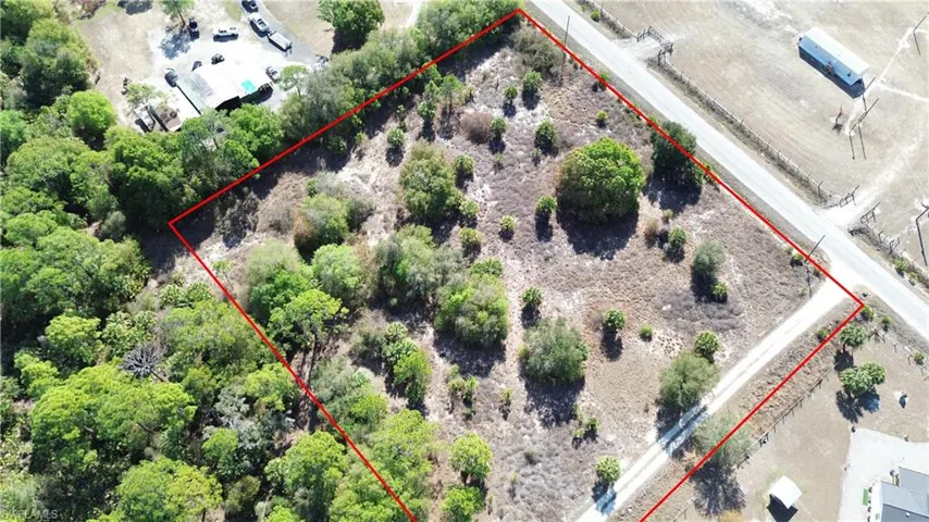 View of property location with property parcel outlined
