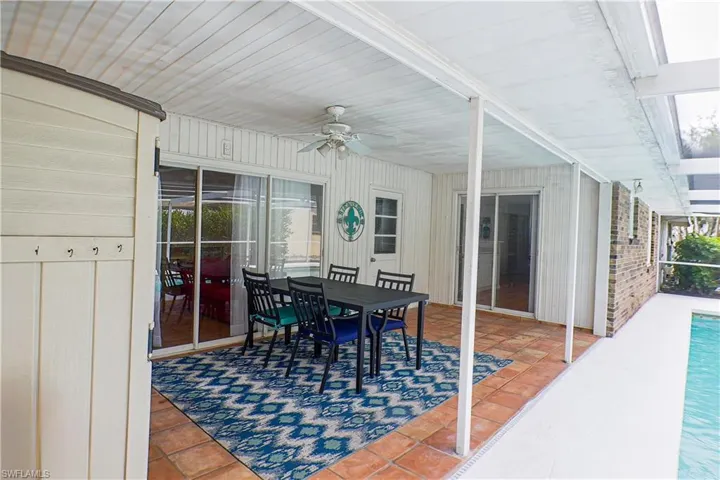 Outdoor dining space