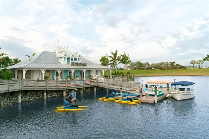 At the Outrigger you can check out the electric boats, kayaks, paddle boats, paddle boards and bikes. Other special features of the community is the guarded front gate, 2 dog parks, playground, boat ramp, fishing dock, 1-mile rowing lane, and fitness trail.