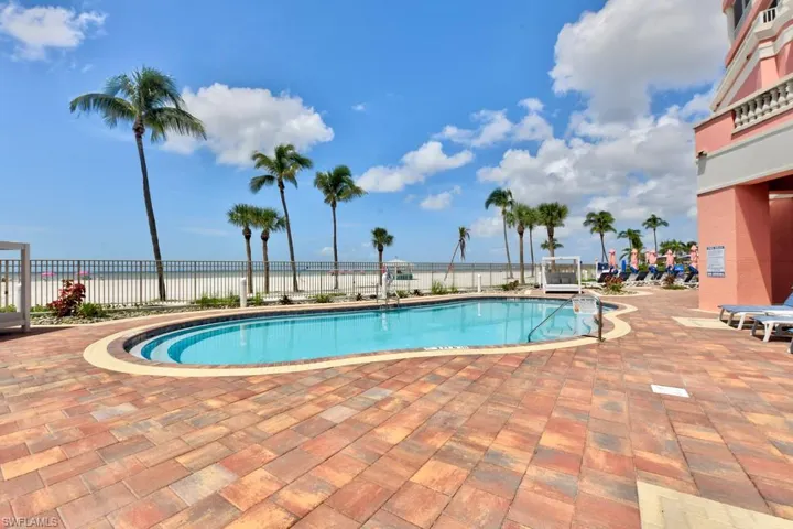 Smaller pool is a little more quiet and private