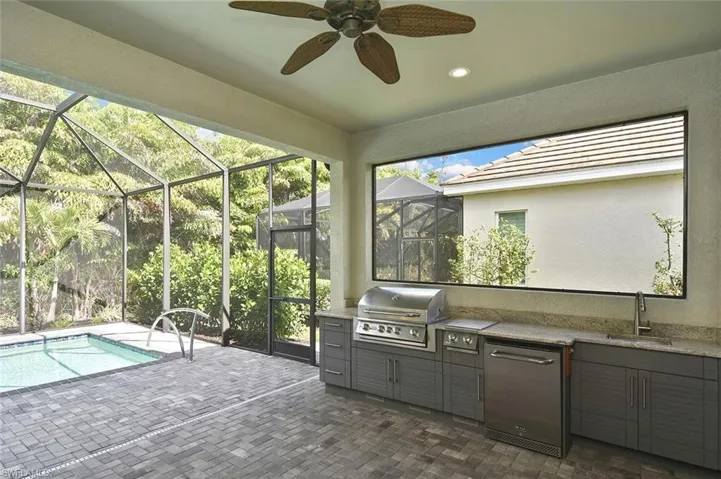 A fully equipped outside kitchen