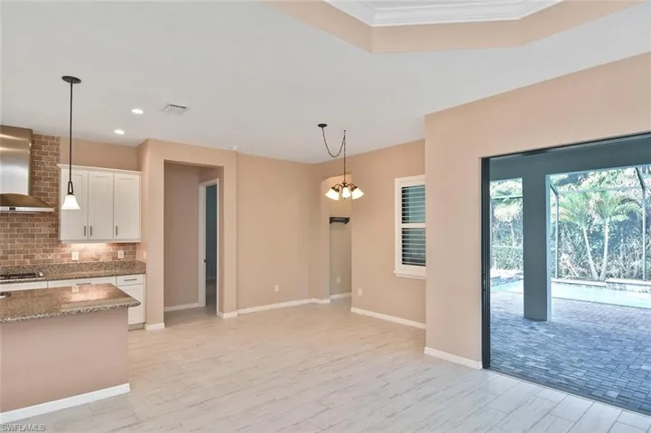 The Dining area is conveniently located in close proximity to the Kitchen