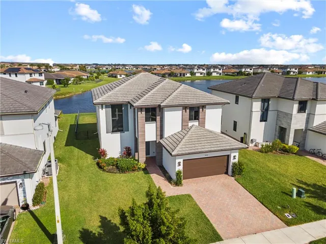 Aerial view of front of home.