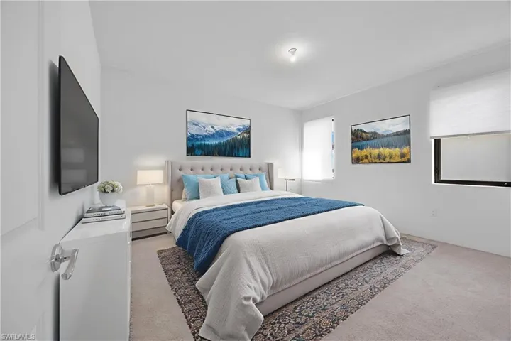 Virtually staged bedroom