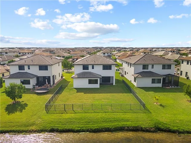 Aerial view of back of home.
