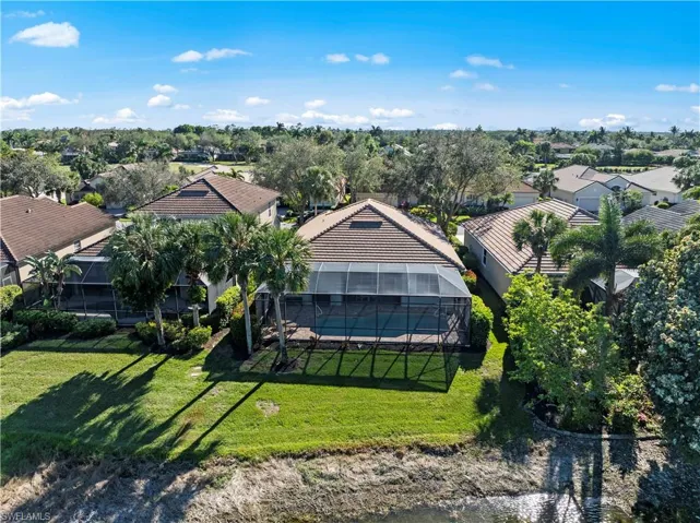 Aerial perspective of suburban area