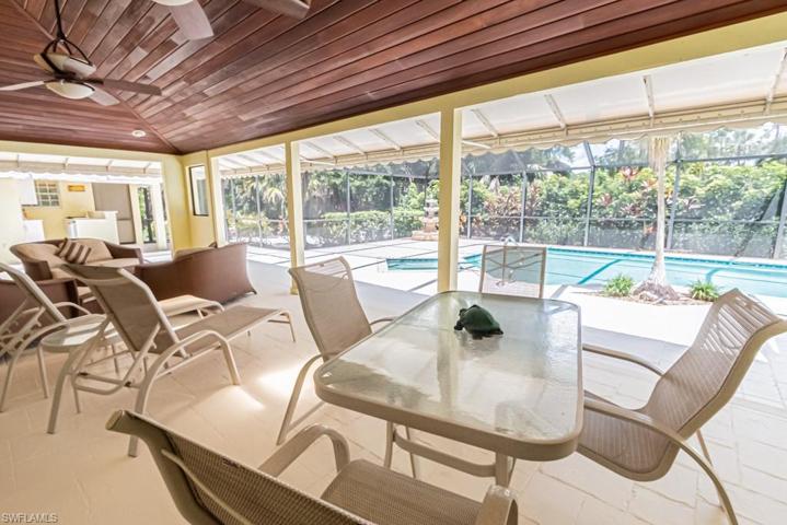 entertaining area poolside